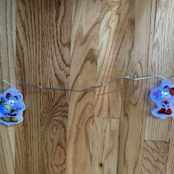 Disney Mickey & Minnie Mouse Christmas Holiday String 10 Lights Battery Operated - Picture 3 of 4